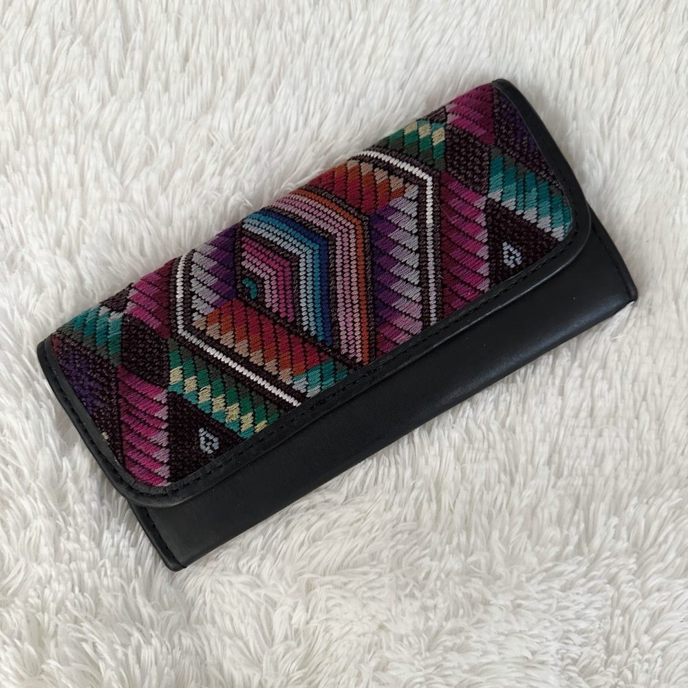 Colorful Geometric Pattern Huipil Wallet